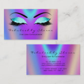 Makeup Eyebrow Lashes Glitter Skinny Blue Paars Visitekaartje (Voorkant / Achterkant)