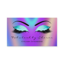 Makeup Eyebrow Lashes Glitter Skinny Blue Paars