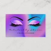Makeup Eyebrow Lashes Glitter Skinny Miami Beach Visitekaartje (Voorkant)