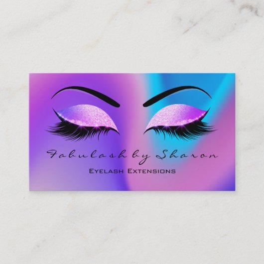 Makeup Eyebrow Lashes Glitter Skinny Miami Beach Visitekaartje (Voorkant)