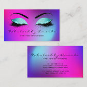 Makeup Eyebrow Lashes Glitter Vivid Blue Roze Visitekaartje (Voorkant / Achterkant)
