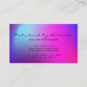 Makeup Eyebrow Lashes Glitter Vivid Blue Roze Visitekaartje (Achterkant)