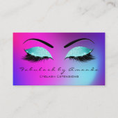 Makeup Eyebrow Lashes Glitter Vivid Blue Roze Visitekaartje (Voorkant)