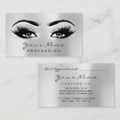 Makeup Eyebrow Lashes Next Appointment Card Grey Afsprakenkaartje (Voorkant / Achterkant)