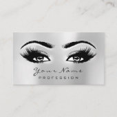 Makeup Eyebrow Lashes Next Appointment Card Grey Afsprakenkaartje (Voorkant)