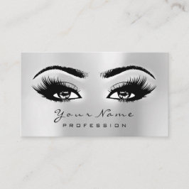 Makeup Eyebrow Lashes Next Appointment Card Grey Afsprakenkaartje