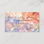 Makeup Eyebrow Lashes Wax Drip Roos Holograaf Visitekaartje (Achterkant)