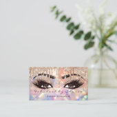 Makeup Eyebrow Lashes Wax Drip Roos Holograaf Visitekaartje (Staand voorkant)