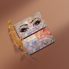Makeup Eyebrow Lashes Wax Drip Roos Holograaf Visitekaartje