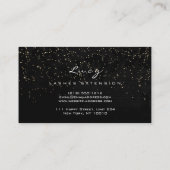 Makeup Eyebrow Name Lash Glitter Black Gold Confet Visitekaartje (Achterkant)