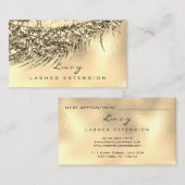 Makeup Eyebrow Name Lash Glitter Glam Gold Afsprakenkaartje (Voorkant / Achterkant)