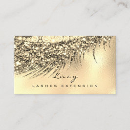 Makeup Eyebrow Name Lash Glitter Glam Gold Afsprakenkaartje