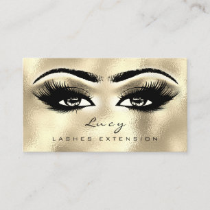 Makeup Eyebrow Name Lash Glitter Golden Eyes Visitekaartje