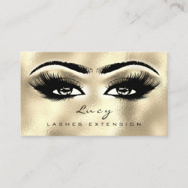 Makeup Eyebrow Name Lash Glitter Golden Eyes Visitekaartje