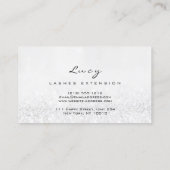 Makeup Eyebrow Name Lash Glitter Gray Silver Grey Visitekaartje (Achterkant)