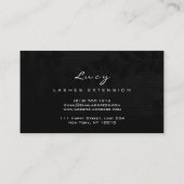 Makeup Eyebrow Name Lash Glitter Metal Black Gold Visitekaartje (Achterkant)