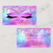 Makeup Eyebrow Name Lash Glitter Pink Drives Visitekaartje (Voorkant / Achterkant)