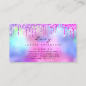 Makeup Eyebrow Name Lash Glitter Pink Drives Visitekaartje (Achterkant)