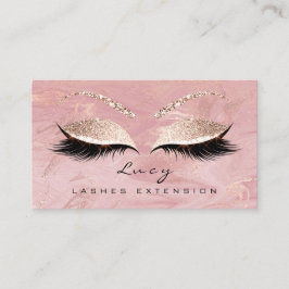 Makeup Eyebrow Name Lash Glitter Pink Marmer Visitekaartje