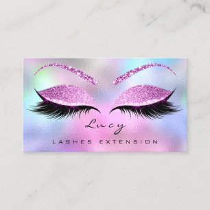 Makeup Eyebrow Name Lash Glitter Pink Paars Visitekaartje
