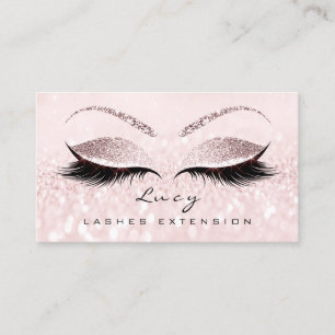 Makeup Eyebrow Name Lash Glitter Pink Princess Visitekaartje