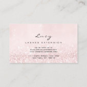 Makeup Eyebrow Name Lash Glitter Pink Princess Visitekaartje (Achterkant)