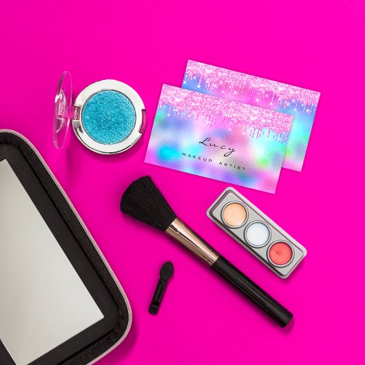 Makeup Eyebrow Name Lashes Fuchsia Pink Drives Visitekaartje