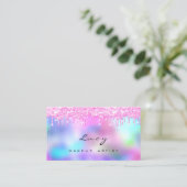 Makeup Eyebrow Name Lashes Fuchsia Pink Drives Visitekaartje (Staand voorkant)