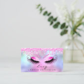 Makeup Eyebrow Name Lashes Glitter Pink Drives Visitekaartje (Staand voorkant)