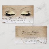Makeup Eyebrow Ombre Lashes Glitter Gold Marble Visitekaartje (Voorkant / Achterkant)