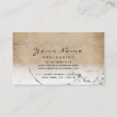 Makeup Eyebrow Ombre Lashes Glitter Gold Marble Visitekaartje (Achterkant)