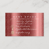 Makeup Eyebrows Lash Browns Burgundy Spark Nails Visitekaartje (Achterkant)