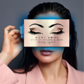 Makeup Eyebrows Lash Roos Gold Pink Blush Glitter Visitekaartje