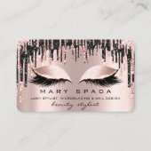 Makeup Eyebrows Lashes Black Drift Spark Nails Visitekaartje (Voorkant)