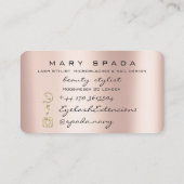 Makeup Eyebrows Lashes Browns Roos Sociale Vonk Visitekaartje (Achterkant)