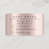 Makeup Eyebrows Lashes Browns Roos Sociale Vonk Visitekaartje (Achterkant)