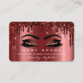 Makeup Eyebrows Lashes Burgundy Spark Nails Visitekaartje (Voorkant)