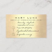 Makeup Eyebrows Lashes Champaigne Gold Visitekaartje (Achterkant)