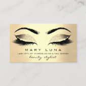 Makeup Eyebrows Lashes Champaigne Gold Visitekaartje (Voorkant)