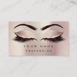 Makeup Eyebrows Lashes Extension Blush Glitter Visitekaartje