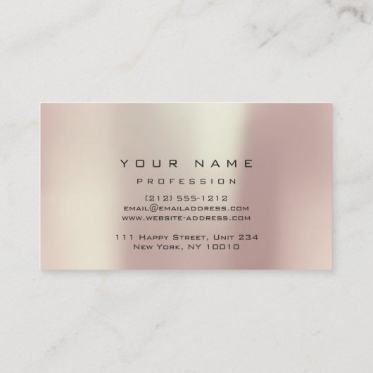 Makeup Eyebrows Lashes Extension Blush Glitter Visitekaartje (Achterkant)