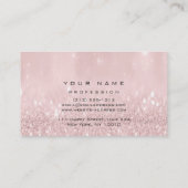 Makeup Eyebrows Lashes Extension Roze Glitter Visitekaartje (Achterkant)