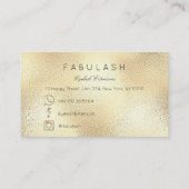 Makeup Eyebrows Lashes Glitter Beauty Gold VIP Visitekaartje (Achterkant)