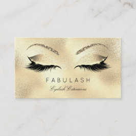 Makeup Eyebrows Lashes Glitter Beauty Gold VIP Visitekaartje