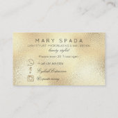 Makeup Eyebrows Lashes Glitter Diamond Gold Custom Visitekaartje (Achterkant)
