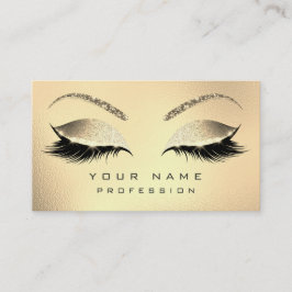 Makeup Eyebrows Lashes Glitter Diamond Gold Glam1 Visitekaartje