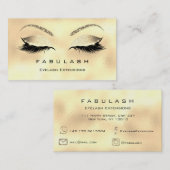Makeup Eyebrows Lashes Glitter Diamond Gold Logo Visitekaartje (Voorkant / Achterkant)