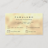 Makeup Eyebrows Lashes Glitter Diamond Gold Logo Visitekaartje (Achterkant)