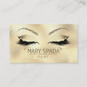 Makeup Eyebrows Lashes Glitter Diamond Gold Mary1 Visitekaartje (Voorkant)