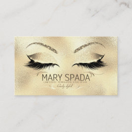 Makeup Eyebrows Lashes Glitter Diamond Gold Mary1 Visitekaartje